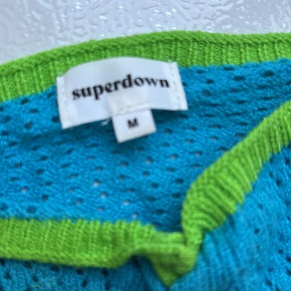 Superdown Blue and Green Knit Tube Top - Size Medium - BRAND NEW - Picture 6 of 7